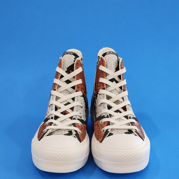 Converse CTAS Hi Authentic Glam Snakeskin Women's Platform Sneakers 573082C NWT - Picture 6 of 6